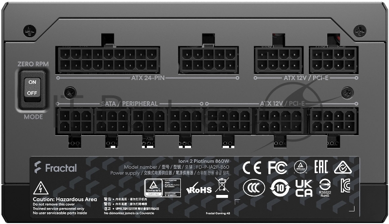 Блок питания Fractal Design ATX 850W ION+2 860 80+ platinum (24+4+4pin) APFC 140mm fan 10xSATA Cab Manag RTL