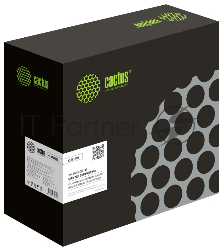Картридж лазерный Cactus 147Y CS-W1470Y W1470Y черный (42000стр.) для HP LaserJet M611dn/M612dn/M634dn/M634h