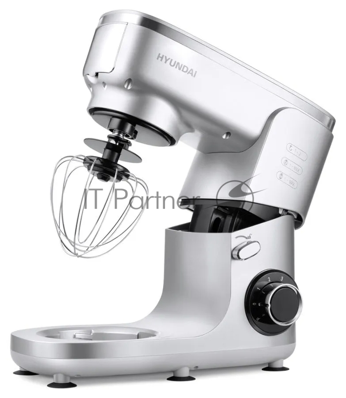 Кухонная машина Hyundai HYM-S7651 планетар.вращ. 1400Вт серебристый