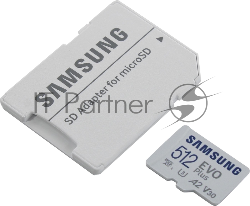 Флеш карта microSDXC 512GB Samsung Class 10, A2, V30, UHS-I (U3), R 130 МБ/с, <MB-MC512KA/APC> адаптер на SD