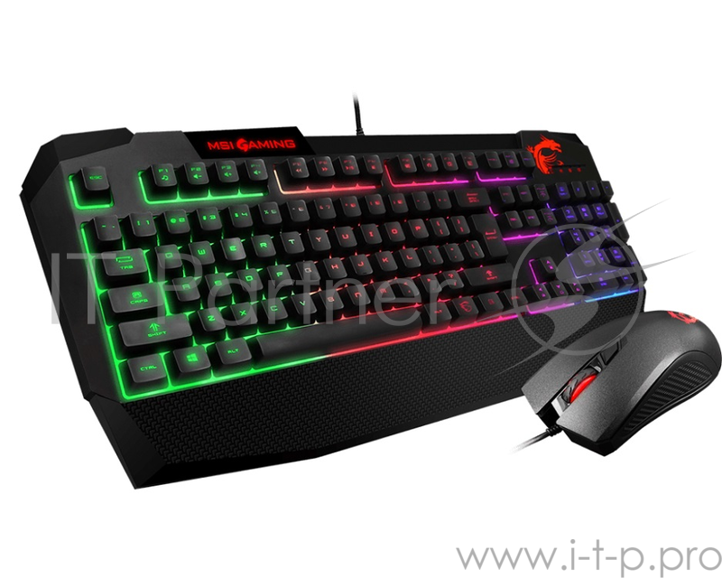 Клавиатура MSI Vigor GK40 Combo RU Gaming Keyboard with Mechanical like feel, 16.8M RGB lighting eff