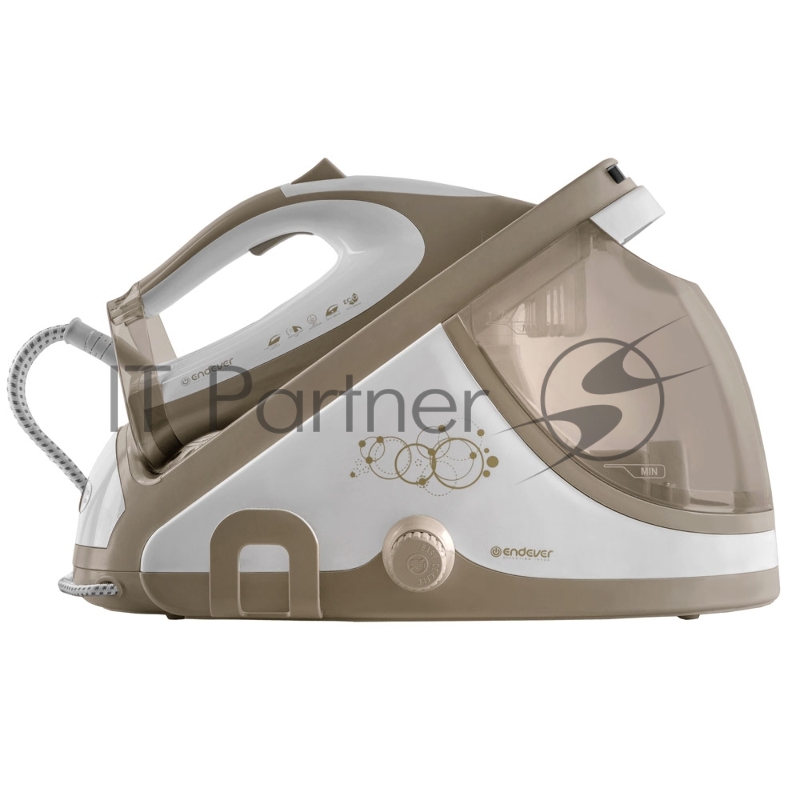 Парогенератор электрический ENDEVER Delta-400, белый/бежевый, мощность 2600 Вт, пост. подача пара 140 г/мин, макс. паровой удар до 400 г/мин, 1 шт/уп