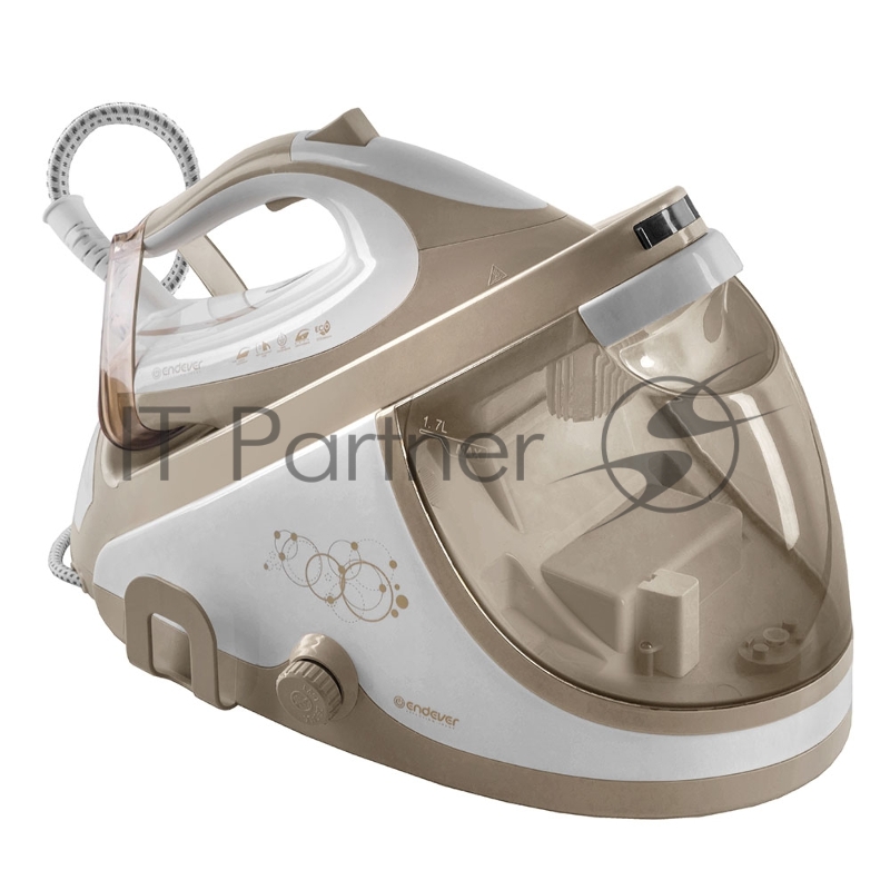 Парогенератор электрический ENDEVER Delta-400, белый/бежевый, мощность 2600 Вт, пост. подача пара 140 г/мин, макс. паровой удар до 400 г/мин, 1 шт/уп