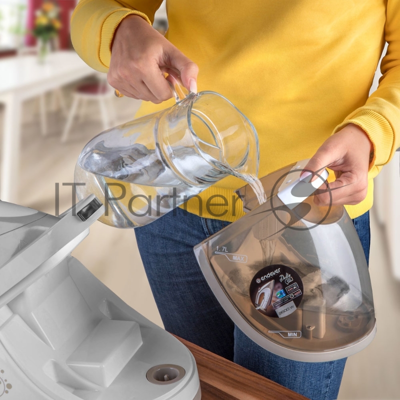 Парогенератор электрический ENDEVER Delta-400, белый/бежевый, мощность 2600 Вт, пост. подача пара 140 г/мин, макс. паровой удар до 400 г/мин, 1 шт/уп