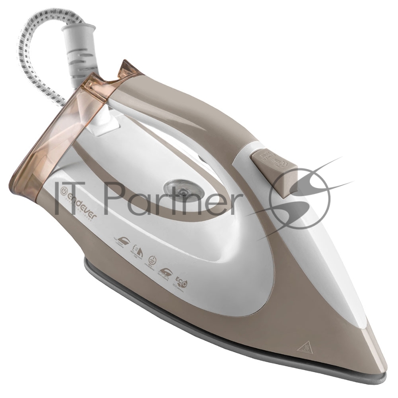 Парогенератор электрический ENDEVER Delta-400, белый/бежевый, мощность 2600 Вт, пост. подача пара 140 г/мин, макс. паровой удар до 400 г/мин, 1 шт/уп