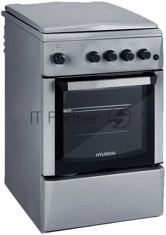 Плита Газовая Hyundai RGG225 серый (металлическая крышка) реш.чугун