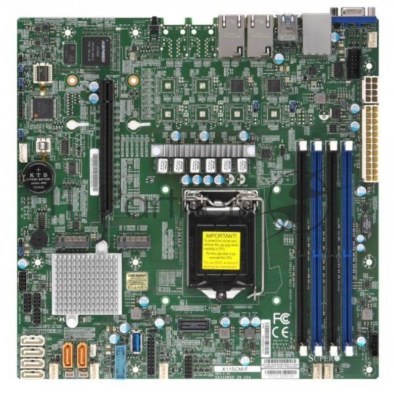 Серверная материнская плата Supermicro MBD-X11SCM-F-Bulk, Single socket H4, Dual GbE LAN with Intel i210-AT, 8 SATA3 (6Gbps) via C236 RAID 0, 1, 5, 10