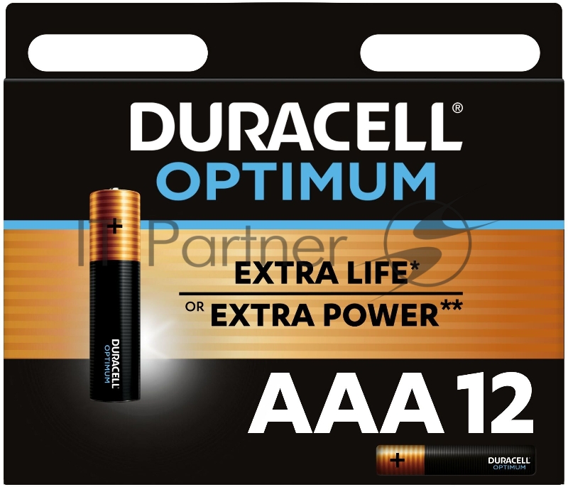 Батарея Duracell Alkaline LR03 Optimum AAA (12шт) блистер