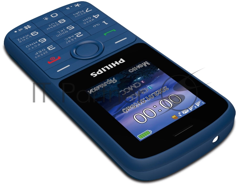 Мобильный телефон Philips E2101 Xenium синий моноблок 2Sim 1.77 128x160 GSM900/1800 MP3 FM microSD