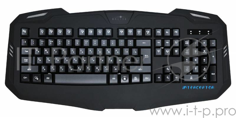 Клавиатура Oklick 730G черный USB Multimedia LED
