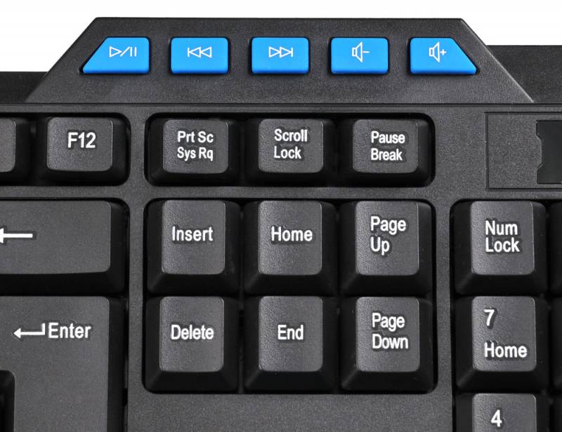 Клавиатура Oklick 750G черный/черный USB Multimedia