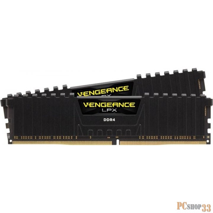 Модуль памяти DDR4 Corsair Vengeance LPX 32Gb (2x16Gb) 3600MHz CL18 (18-22-22-42) 1.35V / for AMD Ryzen / CMK32GX4M2Z3600C18 / Black