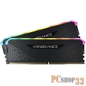 Модуль памяти DDR4 Corsair Vengeance RGB RS 16GB (2x8Gb) 3200MHz CL16 (16-20-20-38) 1.35V / CMG16GX4M2E3200C16 / Black