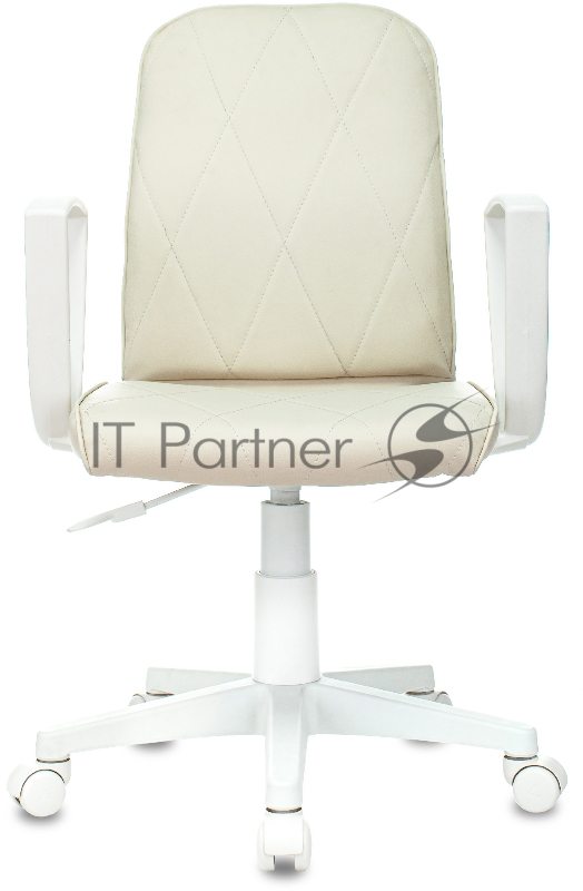Кресло Бюрократ CH-W327 слоновая кость OR-10 эко.кожа крестов. пластик пластик белый