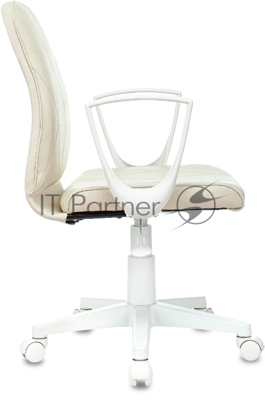 Кресло Бюрократ CH-W327 слоновая кость OR-10 эко.кожа крестов. пластик пластик белый