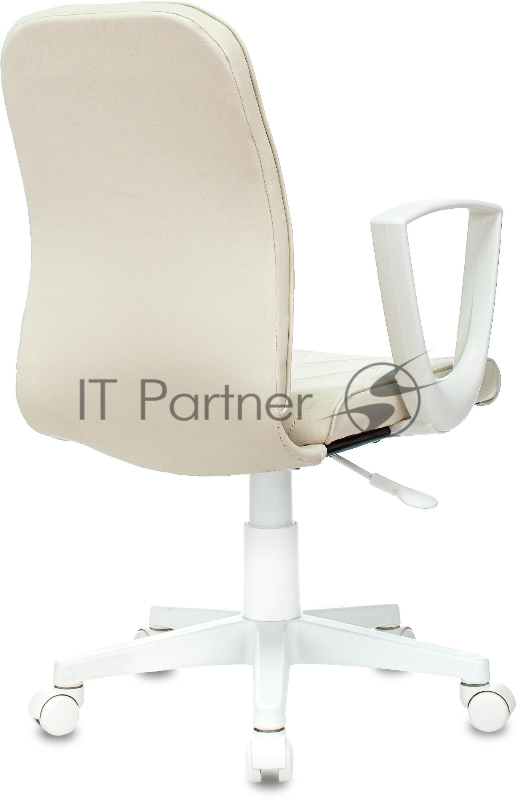 Кресло Бюрократ CH-W327 слоновая кость OR-10 эко.кожа крестов. пластик пластик белый