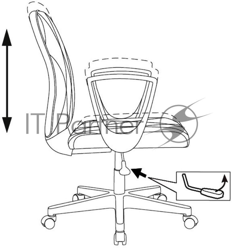 Кресло Бюрократ CH-W327 слоновая кость OR-10 эко.кожа крестов. пластик пластик белый