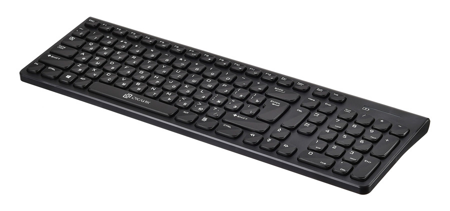 Клавиатура Oklick 880S черный USB беспроводная slim Multimedia