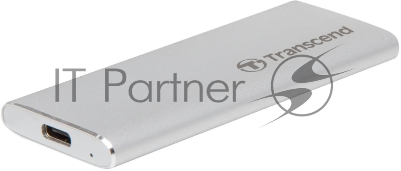 Накопитель External SSD Transcend 1.0Tb ESD260C <TS1TESD260C> (USB3.1 gen 2, Type C 520/460Mbs, 3D NAND, 81x34x8mm, 33g) Silver