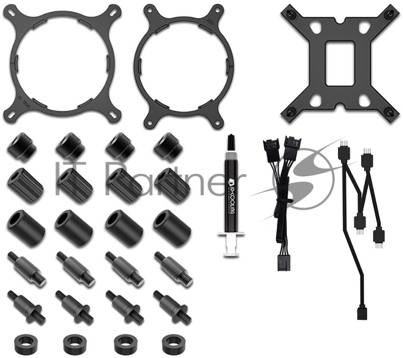 Комплект водяного охлаждения ID-COOLING AURAFLOW X 240 EVO SNOW LGA20XX/1700/1200/115X/AM4 (6шт/кор,TDP 250W, cнежно-белый, RGB FAN and PUMP, PWM, DUAL FAN 120mm) RET