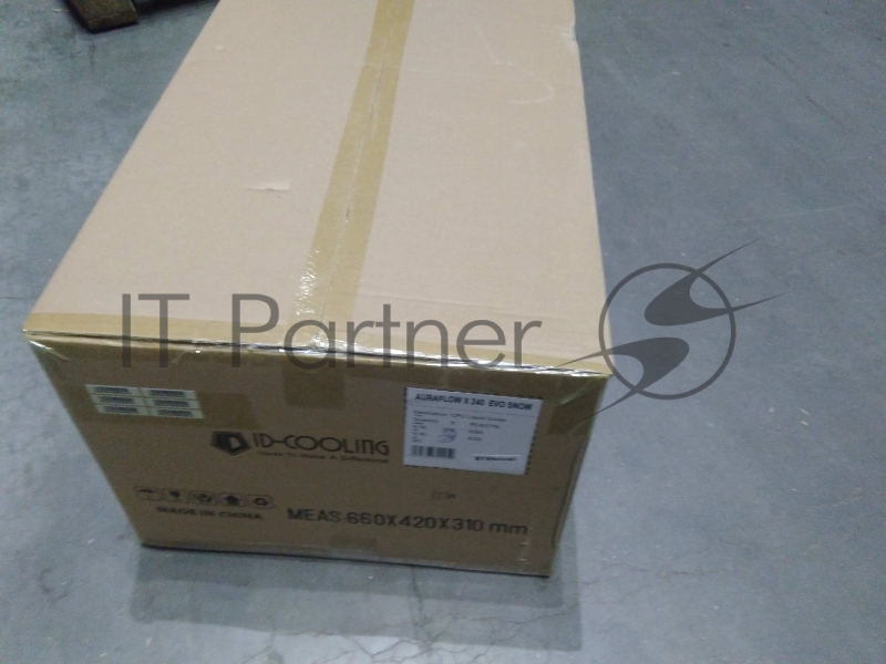 Комплект водяного охлаждения ID-COOLING AURAFLOW X 240 EVO SNOW LGA20XX/1700/1200/115X/AM4 (6шт/кор,TDP 250W, cнежно-белый, RGB FAN and PUMP, PWM, DUAL FAN 120mm) RET