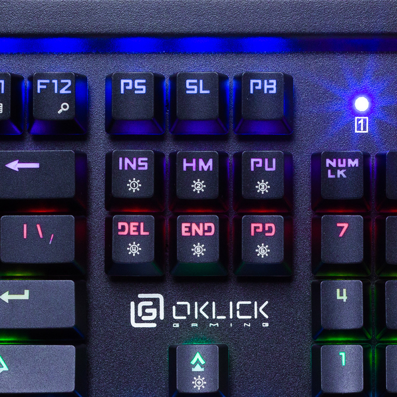 Клавиатура Oklick 950G IRON EDGE механическая черный USB Gamer LED