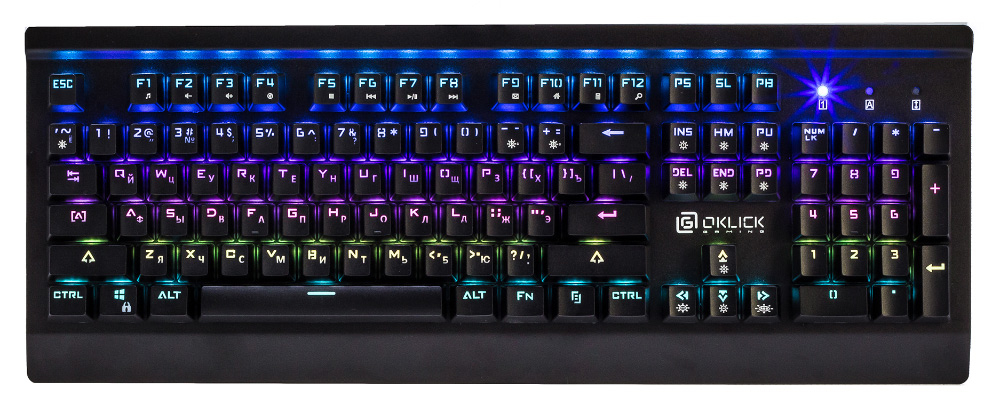 Клавиатура Oklick 950G IRON EDGE механическая черный USB Gamer LED