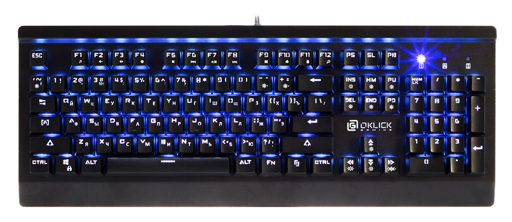Клавиатура Oklick 950G IRON EDGE механическая черный USB Gamer LED