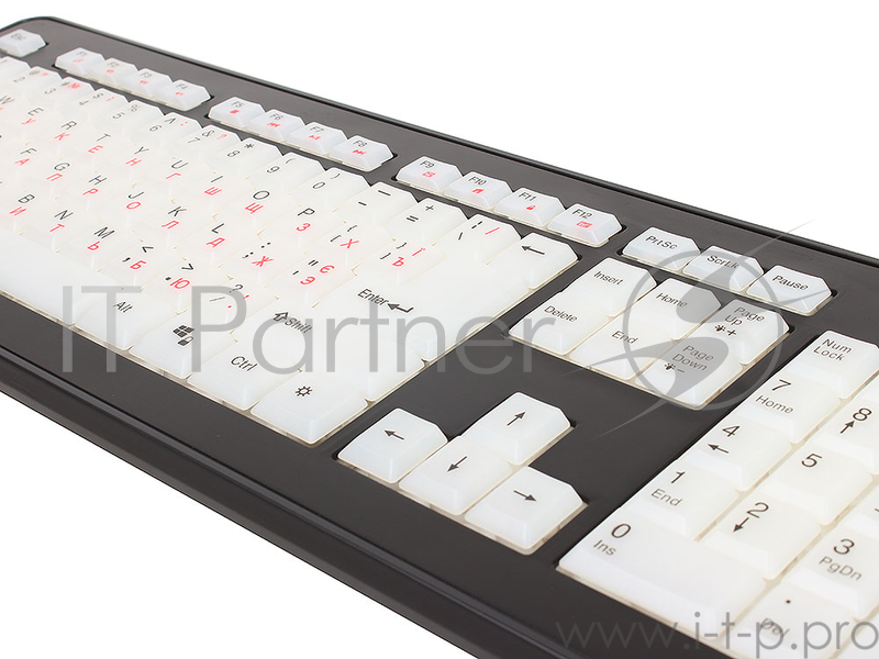 Клавиатура Sven KB-C7300EL Black/White с подсветкой, USB