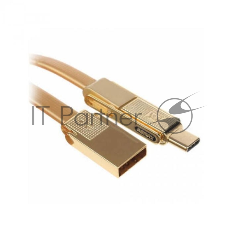 Кабель USB REMAX Gplex 3 в 1 Type-C, lightning, Micro 1м. RC-070th 2.1A, золотой