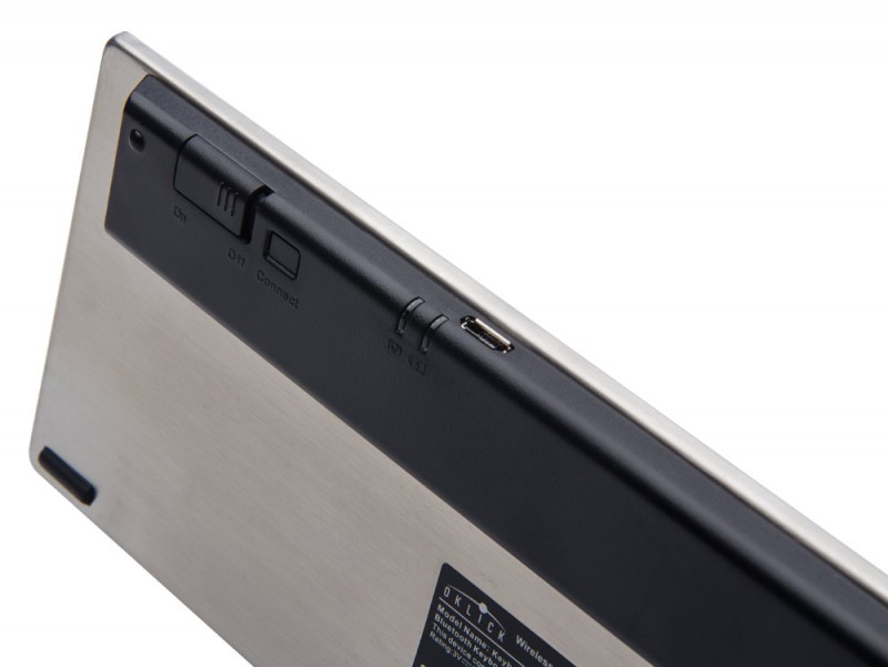 Клавиатура беспроводная Oklick 840S черный BT slim
