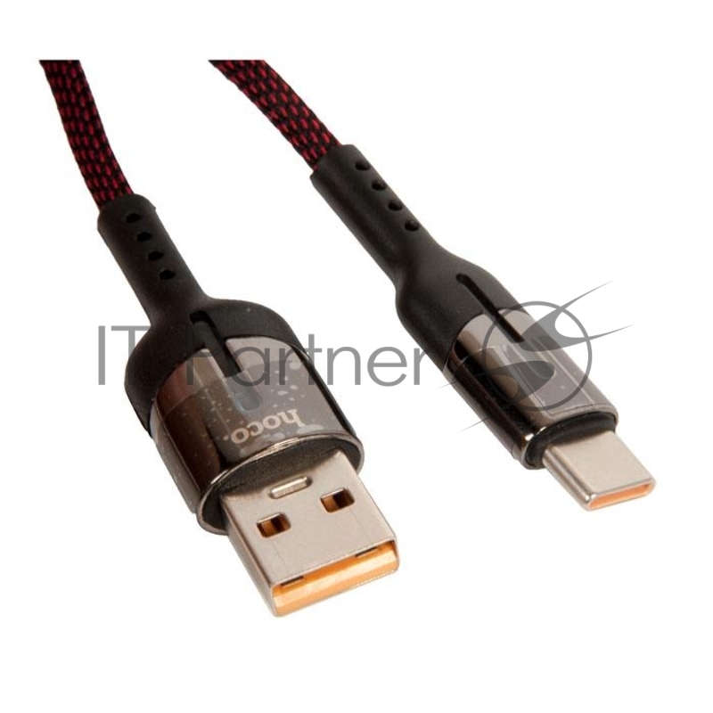 Кабель HOCO U68 Type-C 5A Gusto flash charging data cable, черный