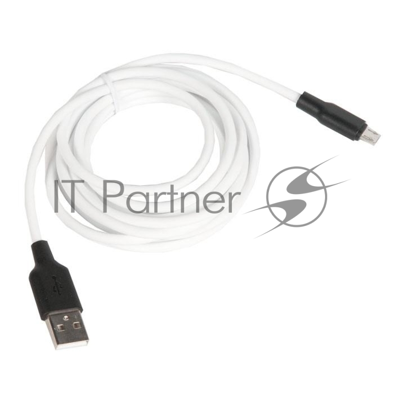 Кабель HOCO X21 Plus Silicone charging cable for Micro(L=2M), черно-белый