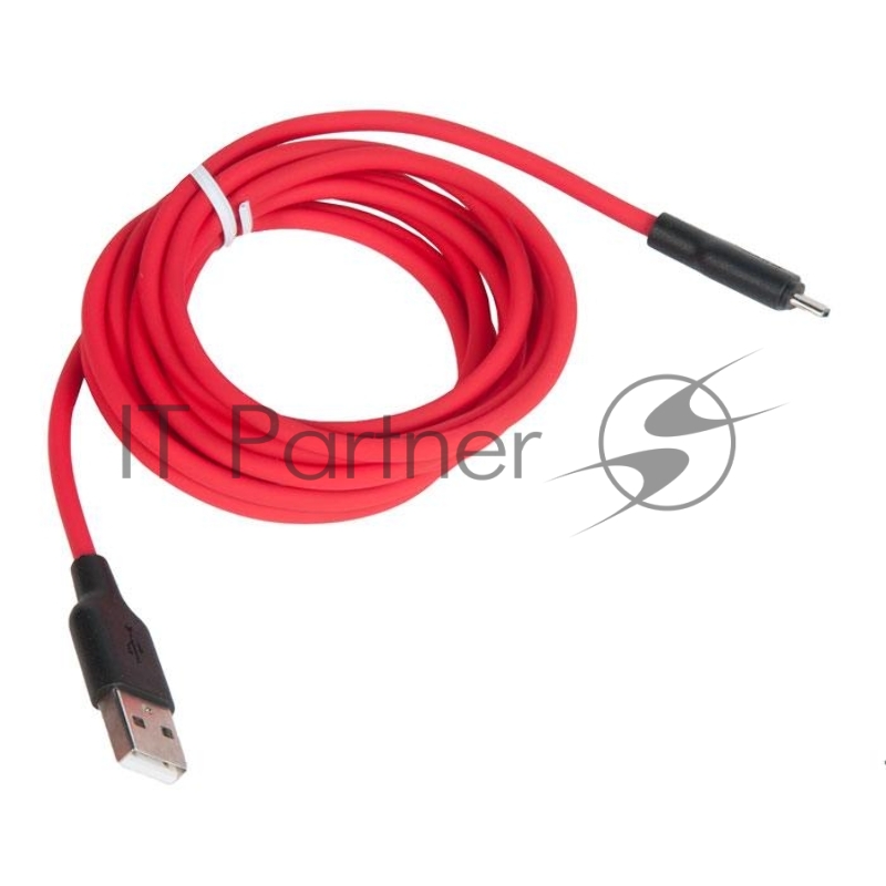 Кабель HOCO X21 Plus Silicone charging cable for Micro(L=2M), черно-красный