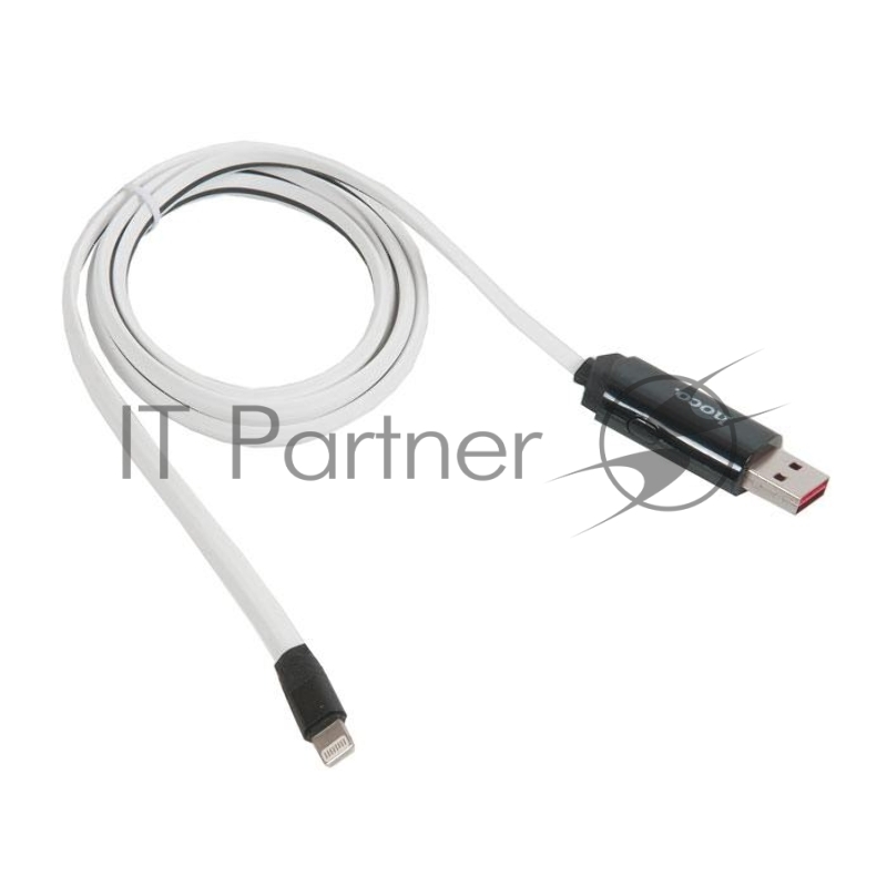 Кабель USB HOCO U29 LED displayed timing для Lightning, 2.0A, длина 1.2м, белый