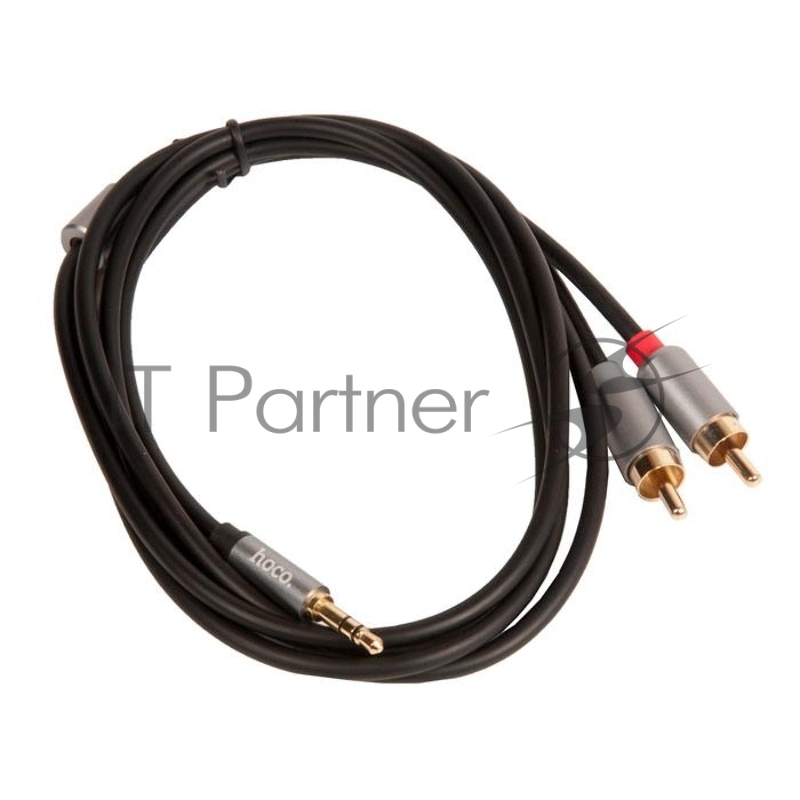Аудиокабель HOCO UPA10 2xRCA - jack 3.5mm, 1.5м, серый