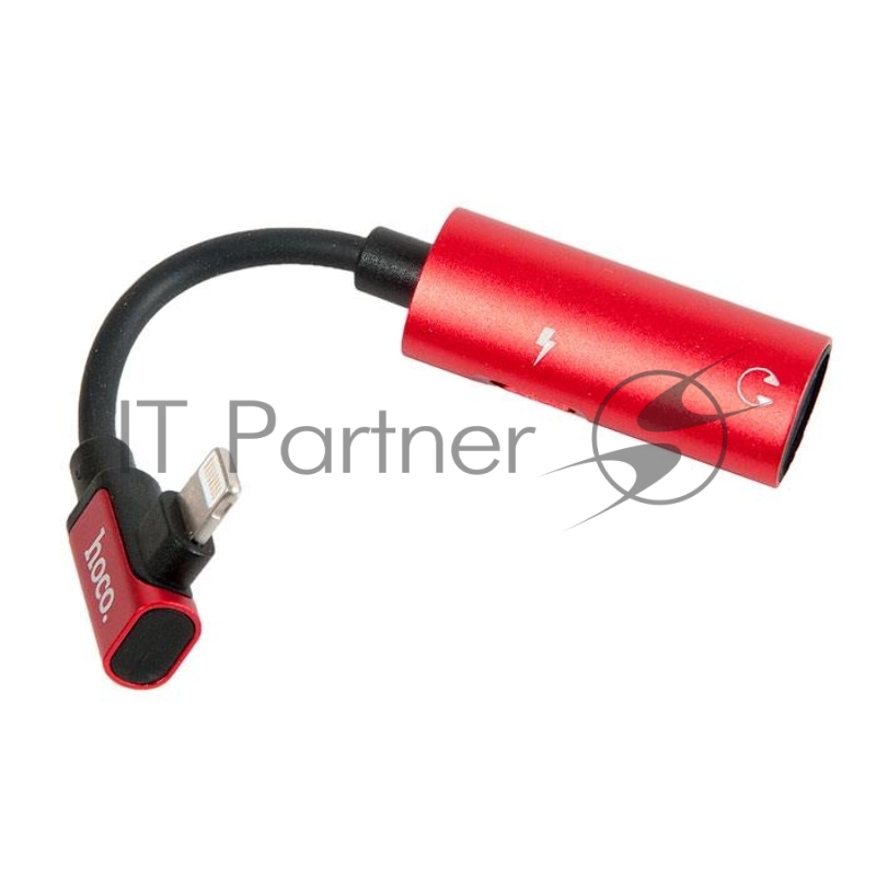 Аудио-переходник HOCO lS18 dual lightning digital audio converter красный