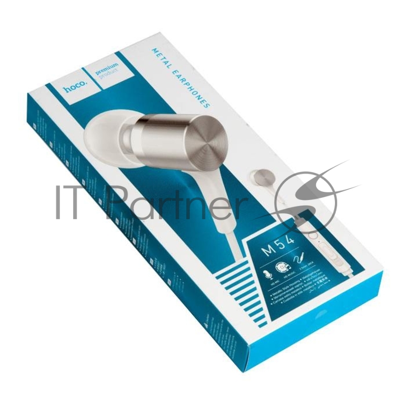 Наушники HOCO m54 Pure music с микрофоном, 3.5mm mini jack, белый