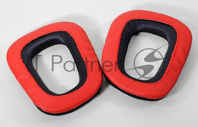 Амбюшуры для наушников Logitech G35 / G230 / G231 / G332 / G430 / G432 / G930 чёрно-красные