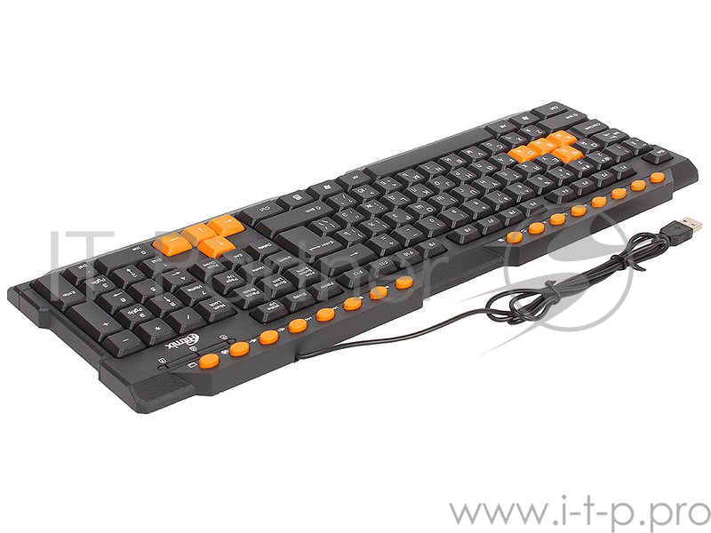 Клавиатура проводная Ritmix RKB-151 Black, Кл:107 + 16 доп. мультимедийных, Длина кабеля: 130 см, Цв