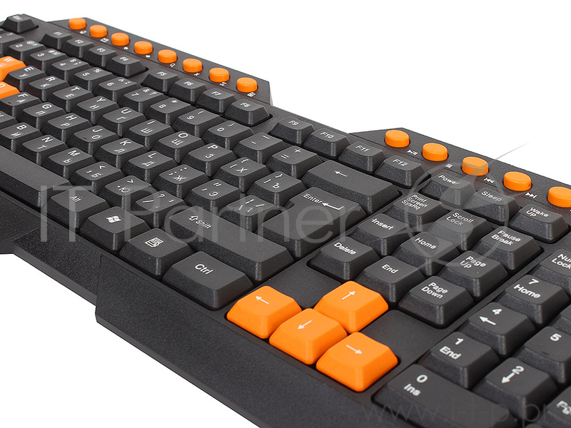 Клавиатура проводная Ritmix RKB-151 Black, Кл:107 + 16 доп. мультимедийных, Длина кабеля: 130 см, Цв