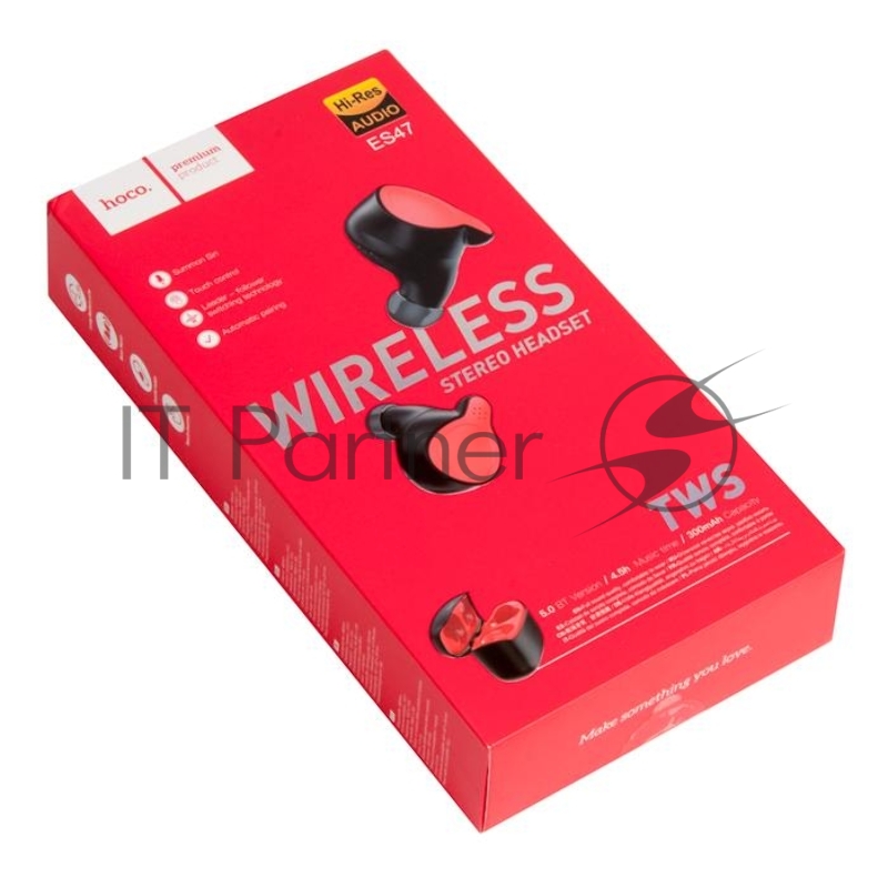 Наушники HOCO ES47 Shelly беспроводные оригинальной серии с док станцией TWS, BT 5.0, черный