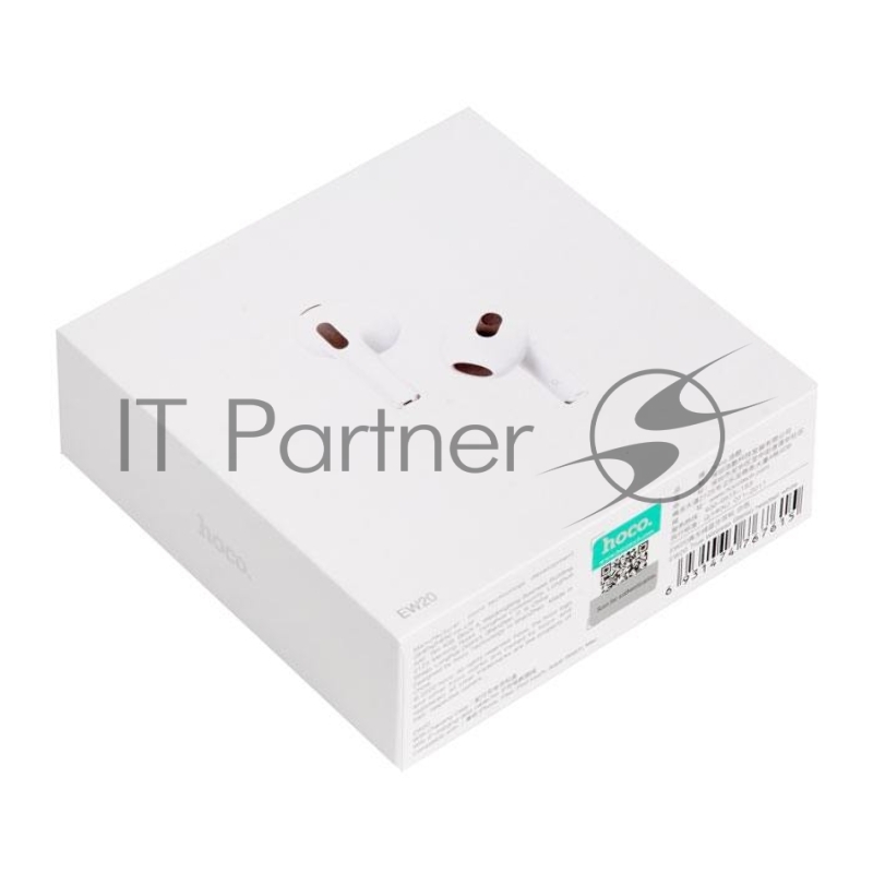 Наушники HOCO EW20 беспроводные оригинальной серии с док станцией TWS, BT 5.3 белый