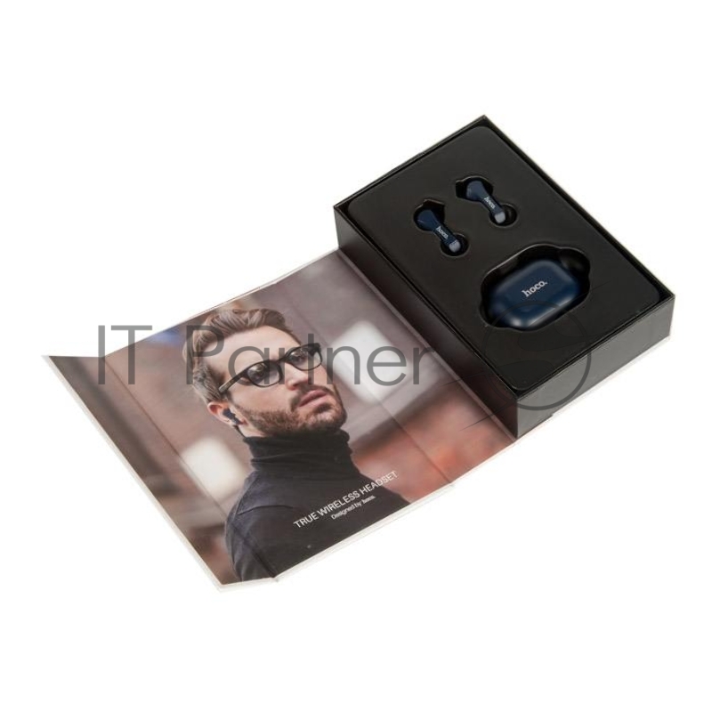 Наушники HOCO ES34 Pleasure wireless headset беспроводные с док станцией, синий