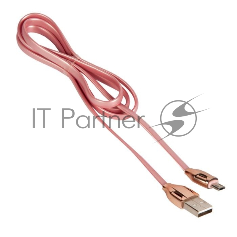 Кабель USB 2.0A REMAX micro Laser LED RC-035m 1м, Rose Gold