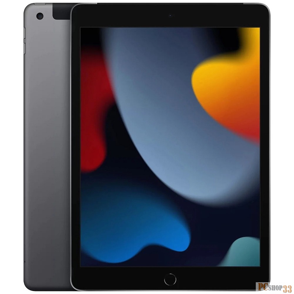 Планшет Apple iPad 2021 A2604 A13 Bionic 6С ROM256Gb 10.2 IPS 2160x1620 3G 4G iOS серый космос 8Mpix 12Mpix BT GPS WiFi Touch 9hr