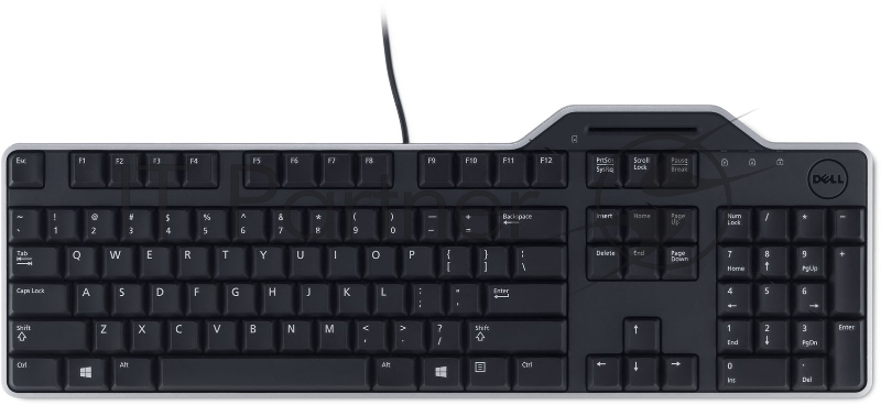 Клавиатура Dell KB-813 with SmartCardReader черный USB для ноутбука (подставка для запястий)