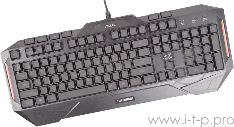Клавиатура Asus CERBERUS черный USB Multimedia LED