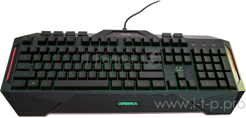 Клавиатура Asus CERBERUS черный USB Multimedia LED