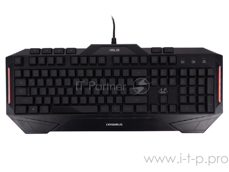 Клавиатура Asus CERBERUS черный USB Multimedia LED